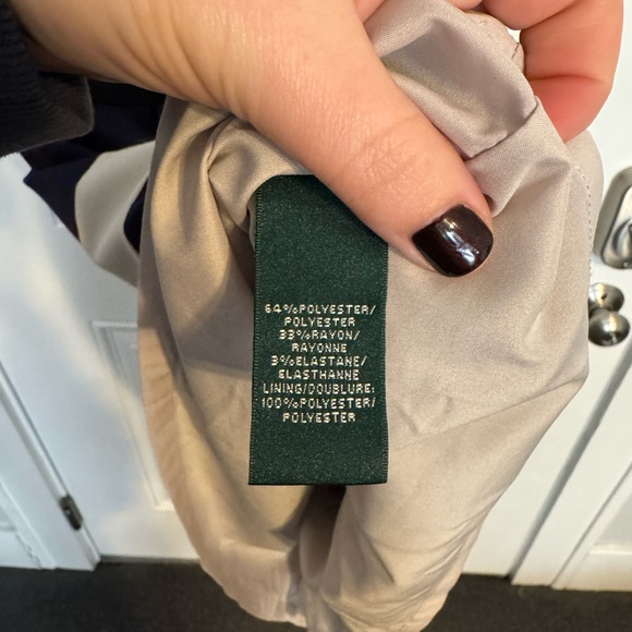 Ralph Lauren Striped a-line dress with pleated skirt  (black, navy & neutral) - Picture 8 of 8